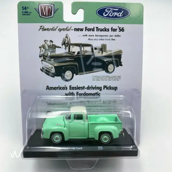 Diecast 1956 Ford F-100 Truck Model 1:64 Scale - Image 2