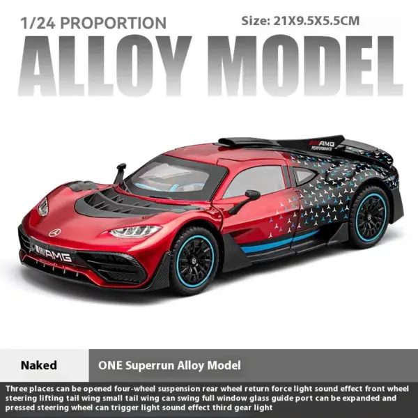 1:24 Benz AMG ONE Diecast Race Car Model - Image 12