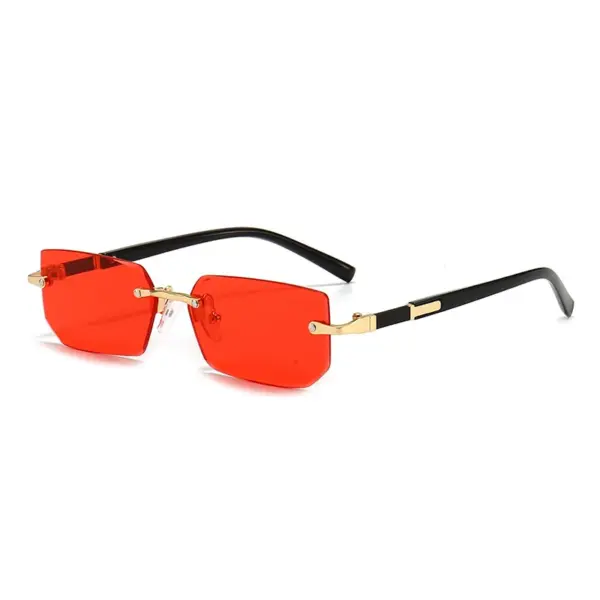 Rimless Rectangle Sunglasses WOMEN Men Summer - Image 5