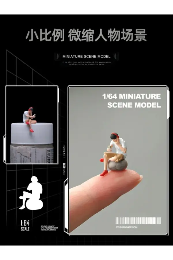 1/64 Resin Headphone Boy Miniature Figure - Image 3