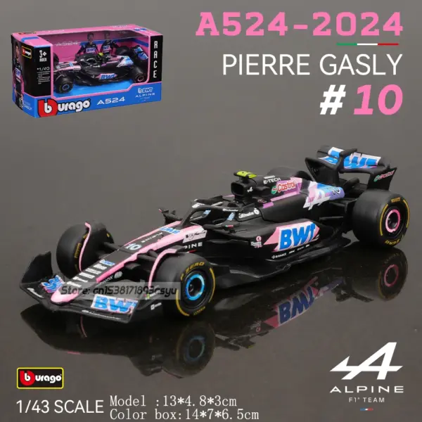 Bburago 1:43 Alpine F1 Pierre Gasly Model - Image 9