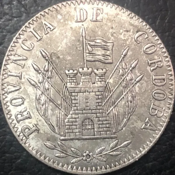 1852 Argentina Cordoba 4 Reales Coin - Image 2