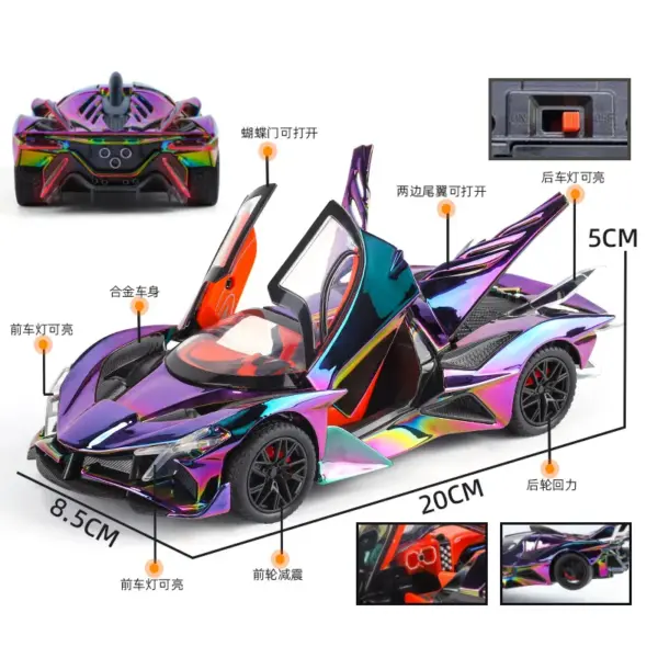 1:24 Apollo EVO Diecast Alloy Car Model - Image 3