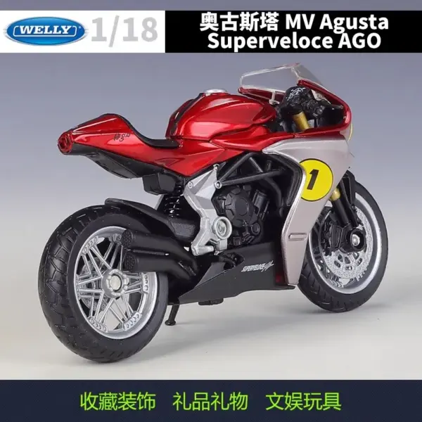 Welly 1:18 MV Agusta Superveloce Diecast Motorcycle Model - Image 4