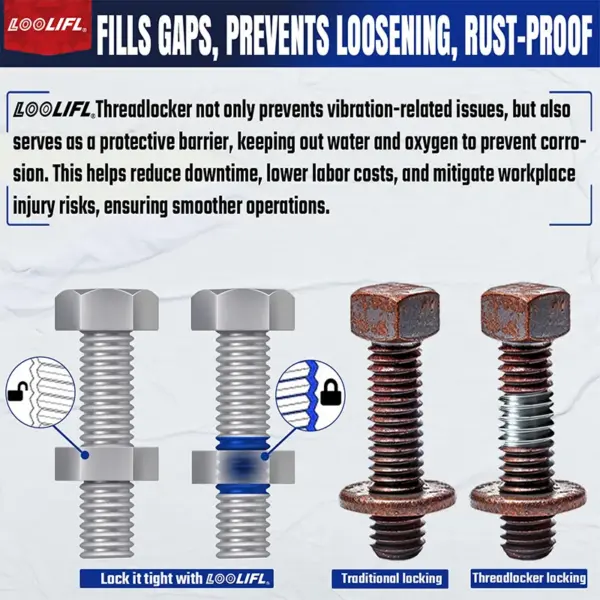 Blue Medium Strength Threadlocker 242 for Metal Fasteners - Image 5