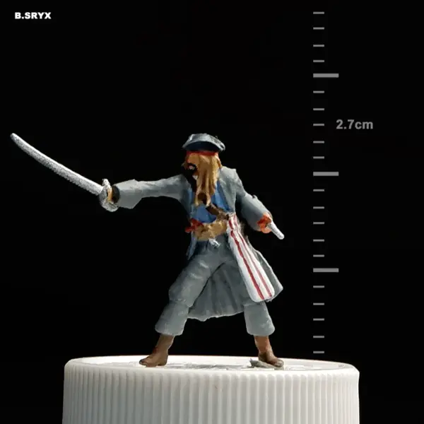 1/64 Pirate Captain Resin Miniature Figure - Image 7