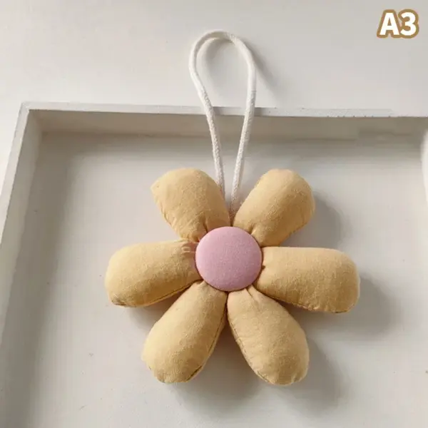 Candy Fabric Flower Keychain for Bags - Image 9