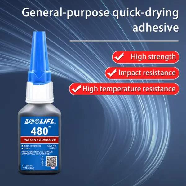LOOLIFL 480 Car Repair Strong Black Instant Glue 20ML - Image 4