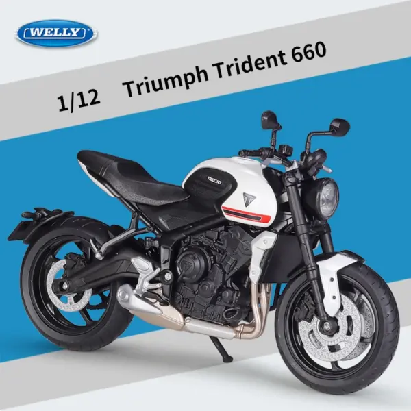 WELLY 1/12 Triumph Trident 660 Motorcycle Model - Image 8