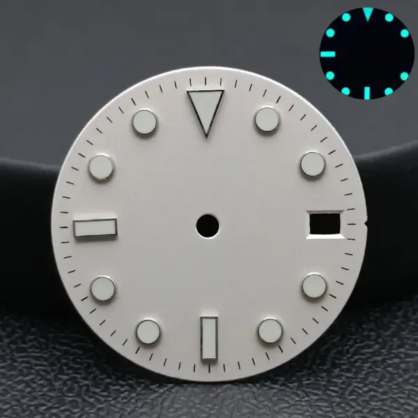 NH34/NH35 Caliber Watch Dial with Blue-Green Luminous Finish - Image 7