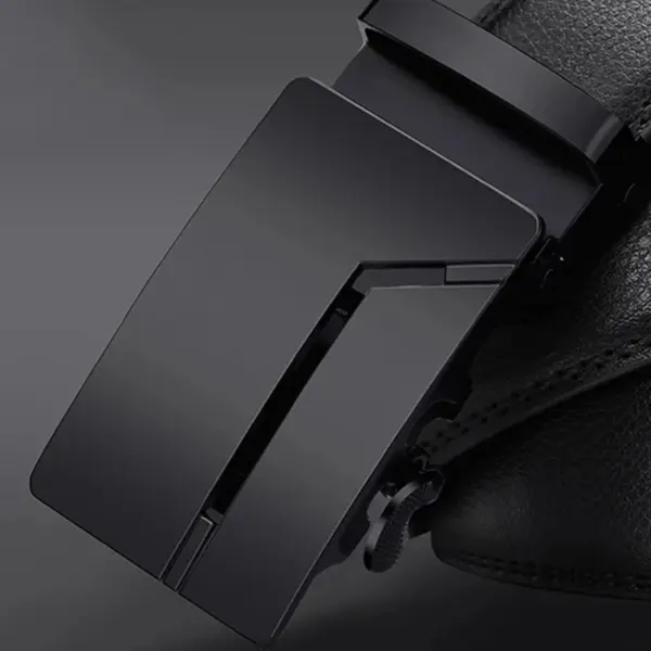 Luxury Men's Automatic Metal Buckle Leather Belt - Image 5