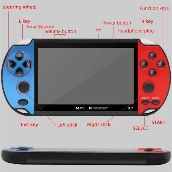 GAMINJA X7 4.3-inch Handheld Gaming Console - Image 6