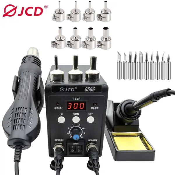 JCD 2-in-1 Digital Soldering Station 8586 - Image 11