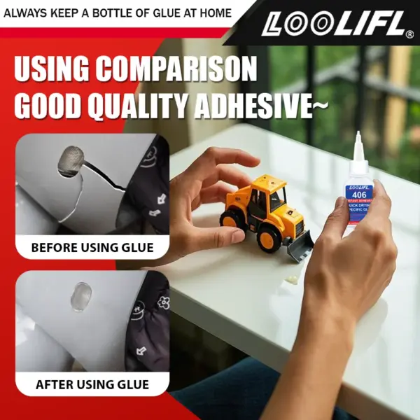 LOOLIFL 406 Professional Clear Super Glue - Image 3