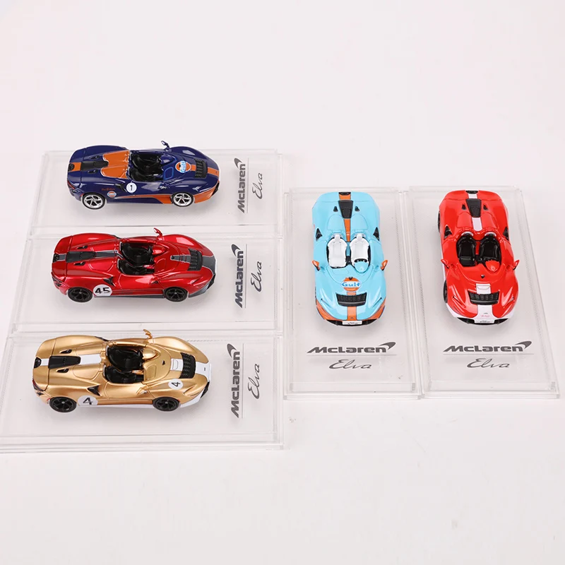 CM Model 1:64 Elva Diecast Car Blue and Gray 2 CM Model 1:64 Elva Diecast Car Blue and Gray - Image 2