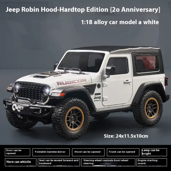 1:18 Jeep Wrangler Rubicon Diecast Model - Image 12