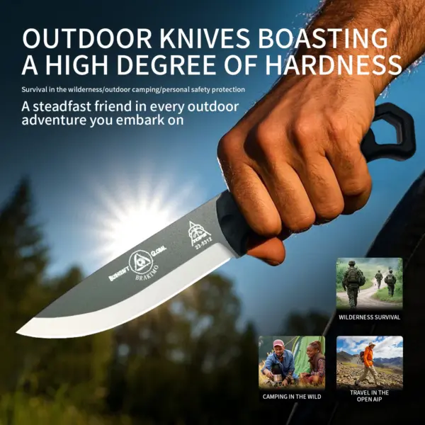 High Carbon Stainless Steel Outdoor Survival Knife - Image 2
