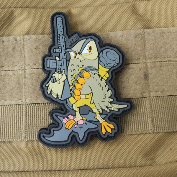 Owl Warrior 3D PVC Patch with Hook & Loop - Image 5