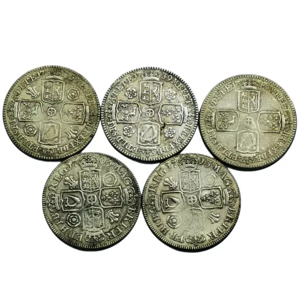 Replica UK Silver Crown Coins Set with Historical Varieties - Image 3