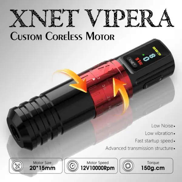 XNET Vipera Wireless Tattoo Kit with OLED Display - Image 2