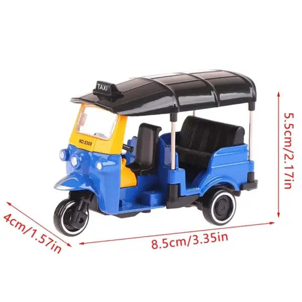 India Tuk Tuk Taxi Diecast Model 1:43 Scale - Image 6