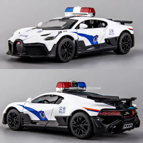 1:32 DIVO Police Car Toy Model with Lights - Image 6