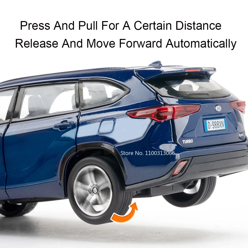 1:32 Highlander Prado Alloy Diecast Car Model 5 1:32 Highlander Prado Alloy Diecast Car Model - Image 5