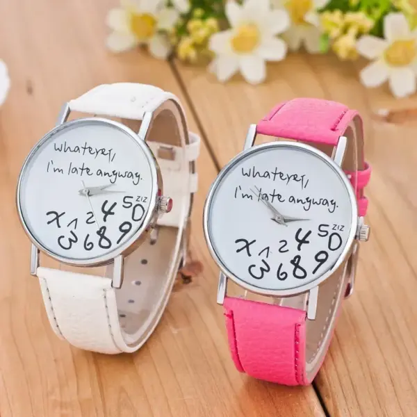 Geneva Ladies Belt Watch with Playful Message - Image 2