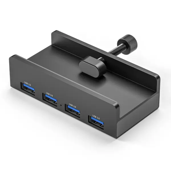 Aluminum USB Type C 3.0 Hub with Clamp Dock - Image 12