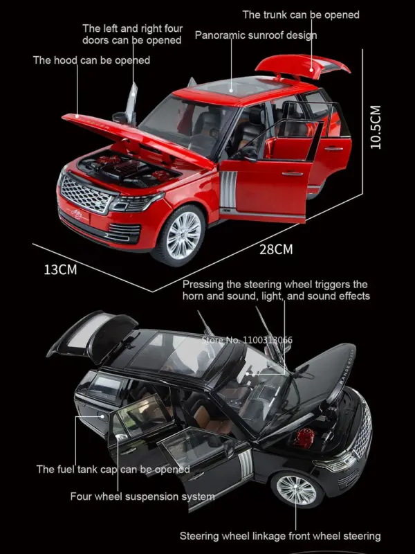 1:18 Range Rover Defender 110 Alloy Diecast Model - Image 2