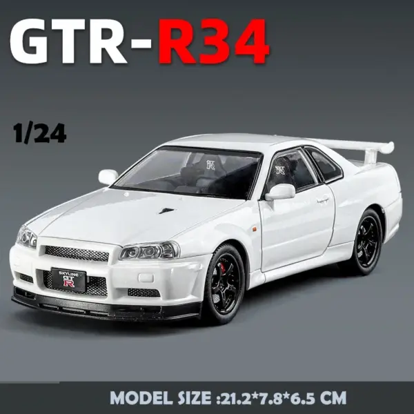 1/24 Nissan Skyline GTR-R34 Collectible Car Model - Image 8