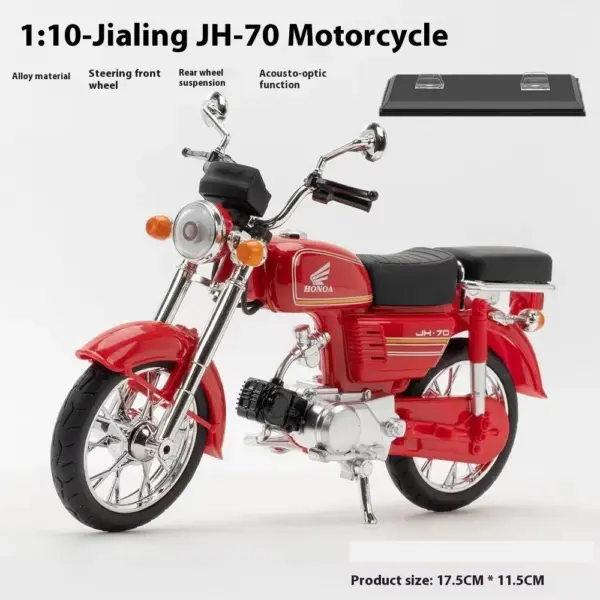1/12 Honda JiaLing JH-70 Diecast Motorcycle Model - Image 12