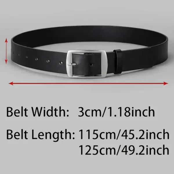 Luxury PU Leather Men’s Belt with Metal Pin Buckle - Image 3