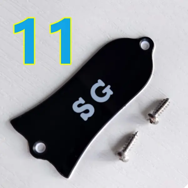 Black 2-Ply Guitar Truss Rod Cover for LP & SG - Image 19