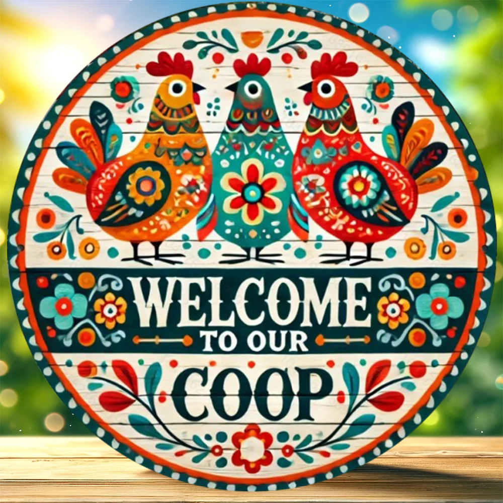 Welcome to My Chicken Coop Vintage Wood Sign 2 Welcome to My Chicken Coop Vintage Wood Sign - Image 2