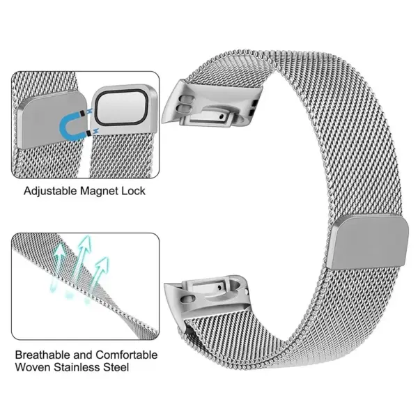 Milanese Loop for Fitbit Charge 5/6 Strap - Image 2