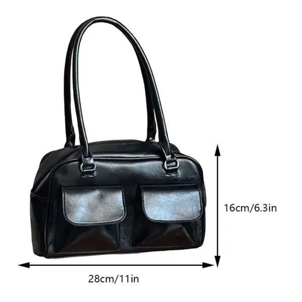 Retro Women's PU Leather Satchel Shoulder Bag - Image 8