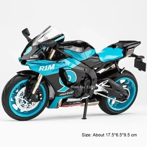 1:12 Scale R1 R1M Motorcycle Diecast Model - Image 10