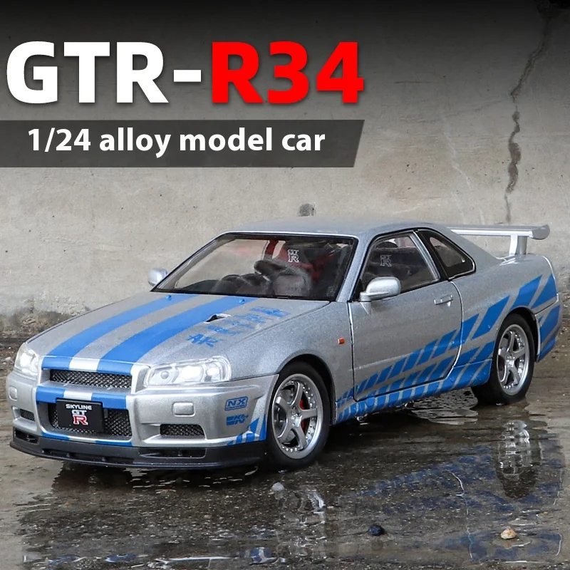 1:24 Nissan GTR R34 Skylin Diecast Model Car 6 1:24 Nissan GTR R34 Skylin Diecast Model Car - Image 6