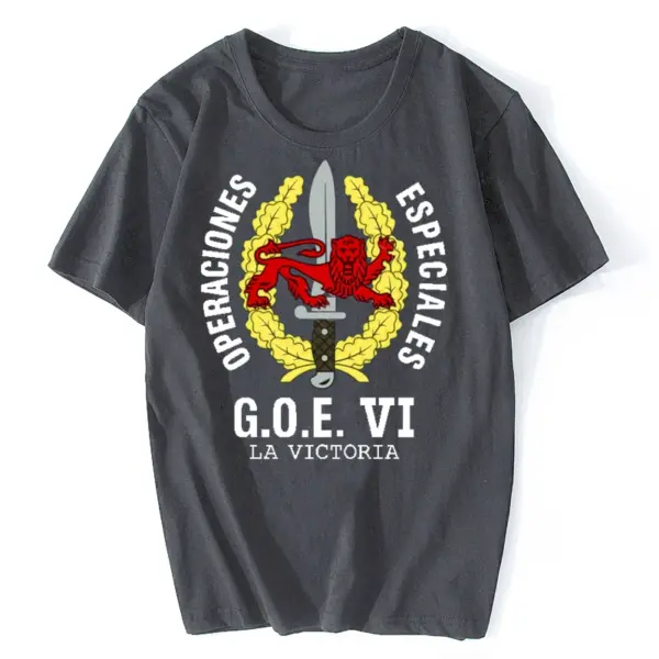 Spanish Legion GOE VI T-Shirt Men Summer Cotton - Image 2