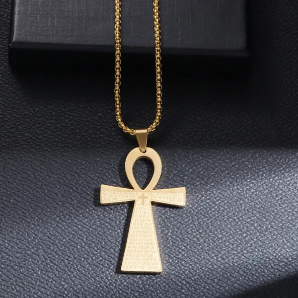 Vintage Christian Cross Stainless Steel Pendant AL20401 - Image 39