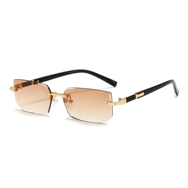 Rimless Rectangle Sunglasses WOMEN Men Summer - Image 8