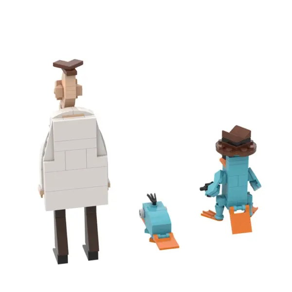 Gobricks MOC Perry and Doofenshmirtz Building Blocks Set - Image 5