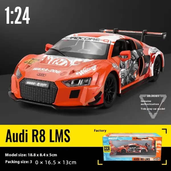 1:24 Audi R8 LMS WASA Metal Diecast Model Car - Image 13