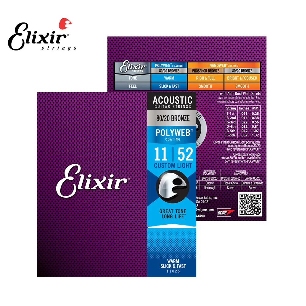 12-Pack Elixir NANOWEB Guitar Strings for Acoustic/Electric 12 12-Pack Elixir NANOWEB Guitar Strings for Acoustic/Electric - Image 12