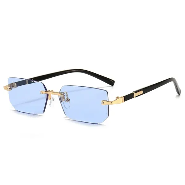 Rimless Rectangle Sunglasses WOMEN Men Summer - Image 2