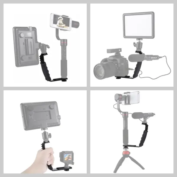 PULUZ PU3011 L-Shape Camera Flash Bracket - Image 5