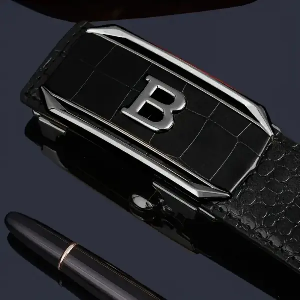 Genuine Leather Unisex Business Belt - Image 5