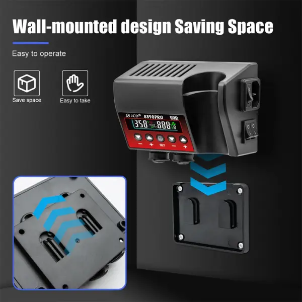 JCD 8898Pro 2-in-1 Soldering Station with LCD - Image 4