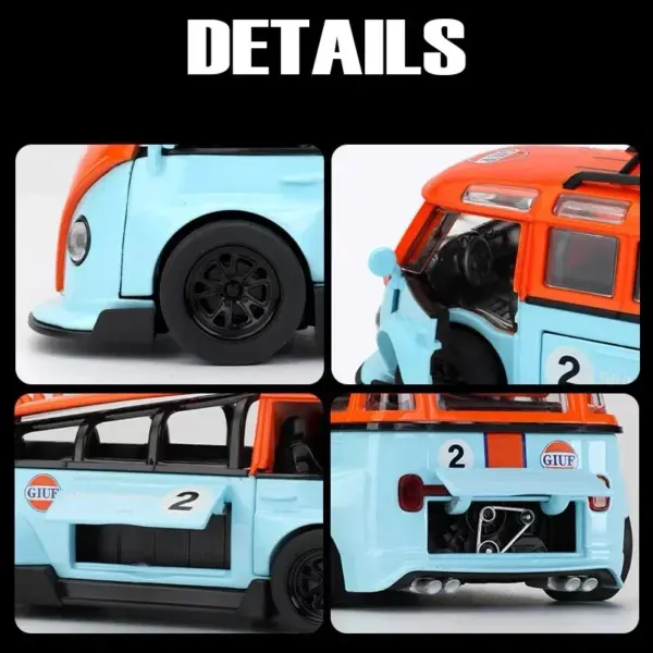 1:32 Volkswagen T1 Bus Diecast Model with Sound - Image 4